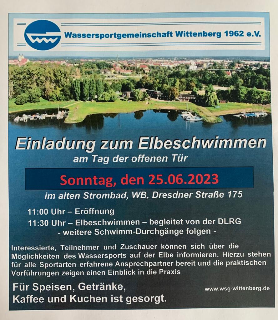 Einladung zum Elbeschwimmen